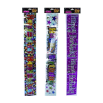 Foil Party Banner, Metallic 1.75m, Assorted